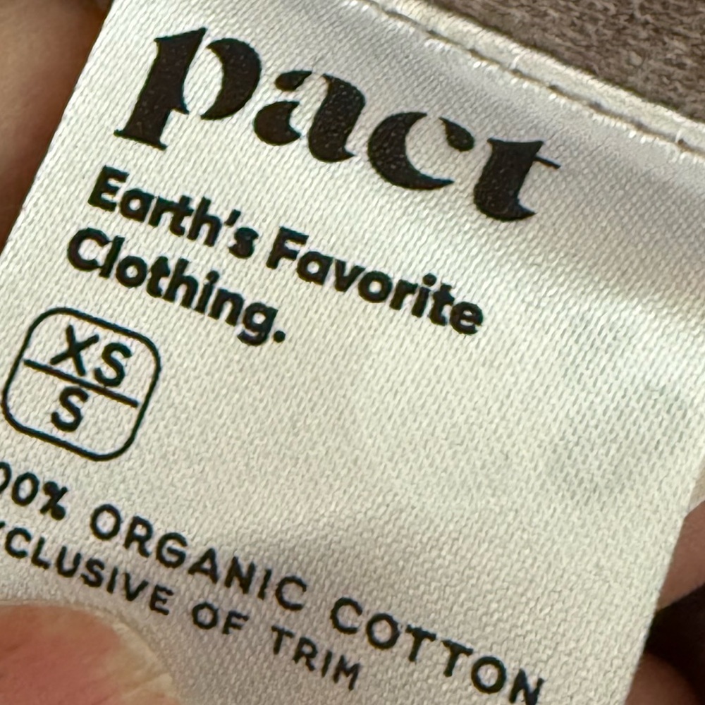 PACT AIRPLANE OPEN CARDIGAN TAN ORGANIC SWEATER XS/S - Picture 6 of 7